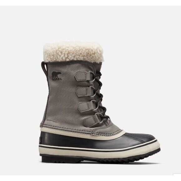 Sorel Winter Carnival Women's Waterproof Insulated Boots Size 5.5 Gray/Black NWB - Picture 1 of 8